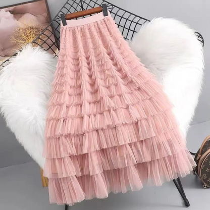 High Waist Mesh Tulle Skirt for Women