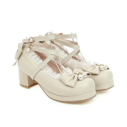 Sweet Bow Lolita Mary Jane Shoes