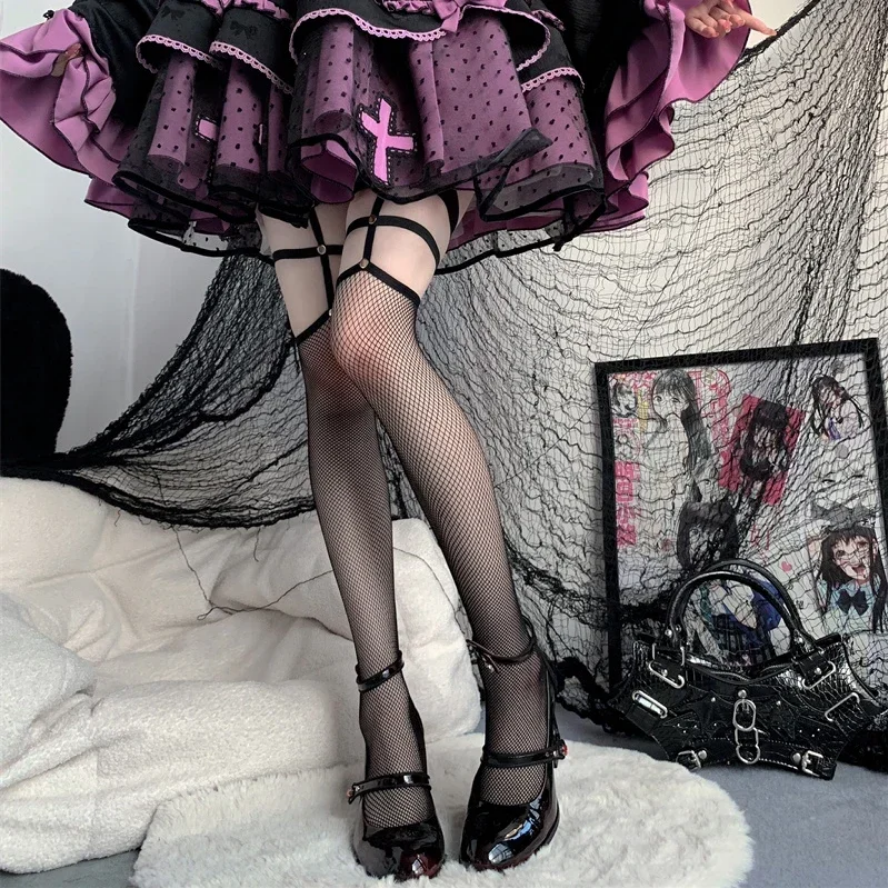 Punk Gothic High Heel Pumps - Rose Heeled Leather Lolita Shoes for Women