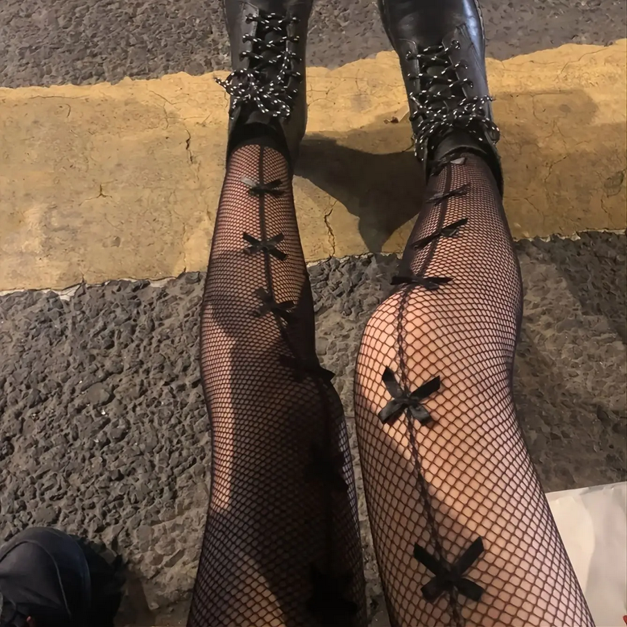 Sexy Cute Bow Black Pantyhose Stockings