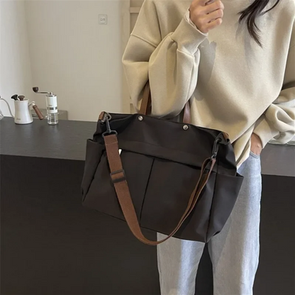 Spacious Nylon Tote Bag Shoulder Crossbody Bag for Women