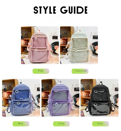 Japanese Kawaii Itabag Women's Transparent Backpack