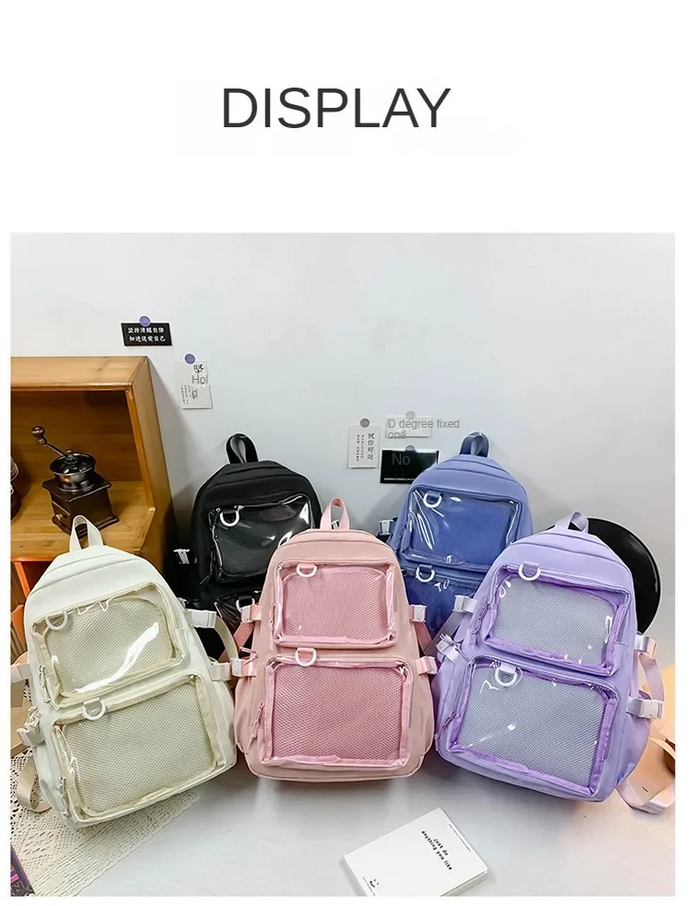 Japanese Kawaii Itabag Women's Transparent Backpack