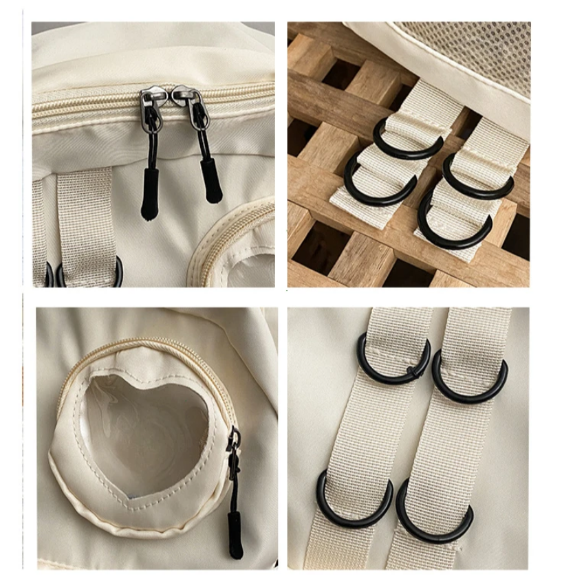 Itabag Kawaii Backpack Transparent Love Heart JK Backpack for Women