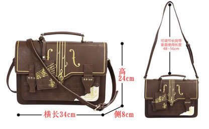 Symphony of Style Violin Music Crossbody Bag