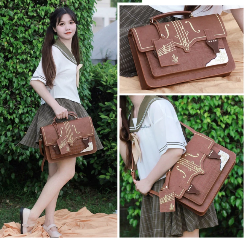 Symphony of Style Violin Music Crossbody Bag