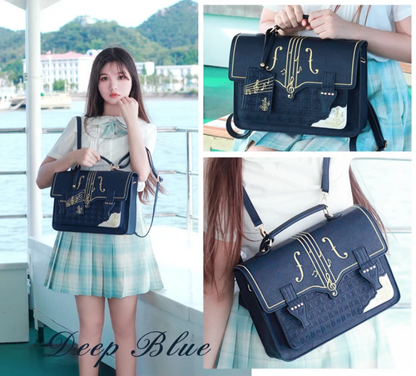 Symphony of Style Violin Music Crossbody Bag
