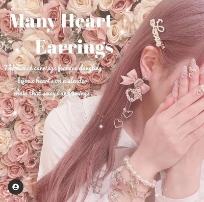 Enchanted Heart Pearl & Ribbon Bracelet Set