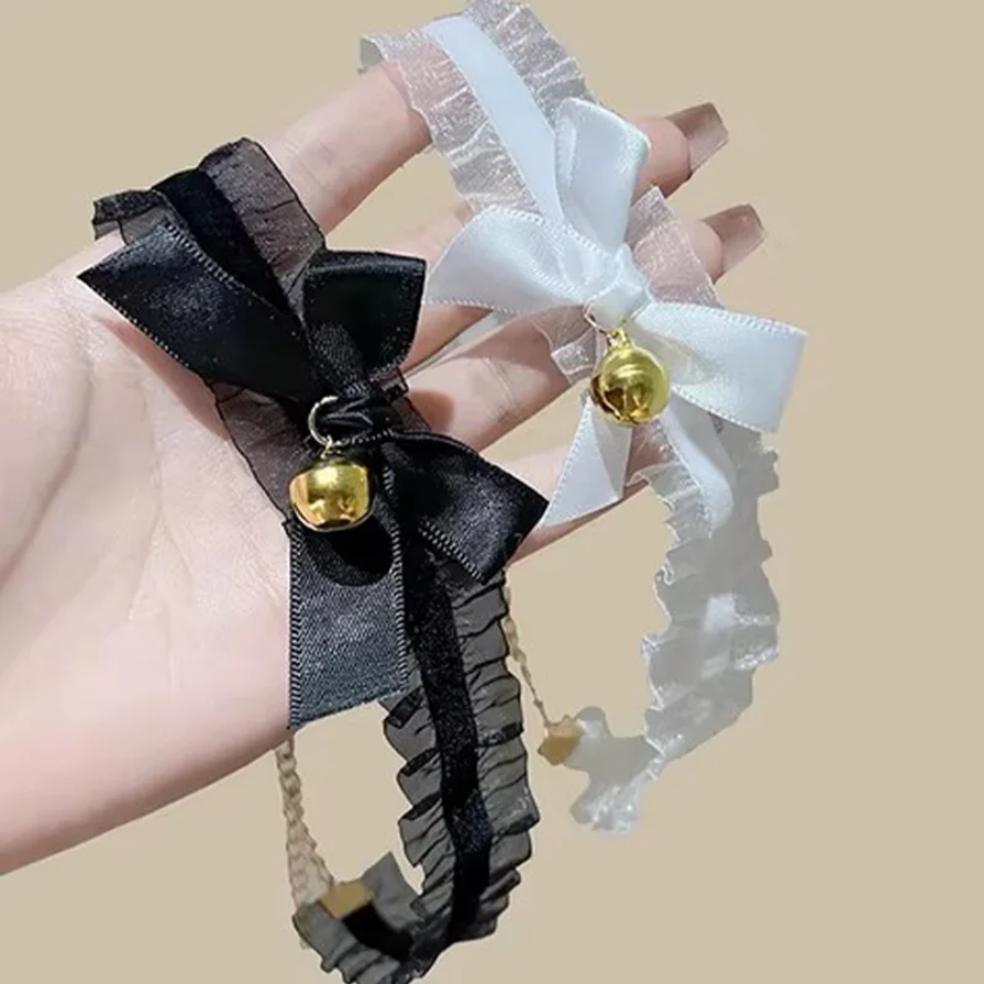 Sweet Bell Ruffle Lace Choker Necklace