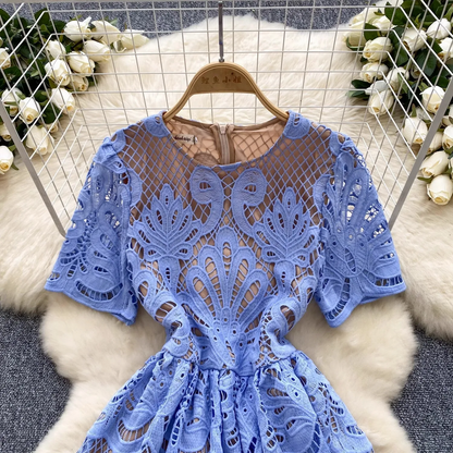 Summer Embroidery Lace Party Dress